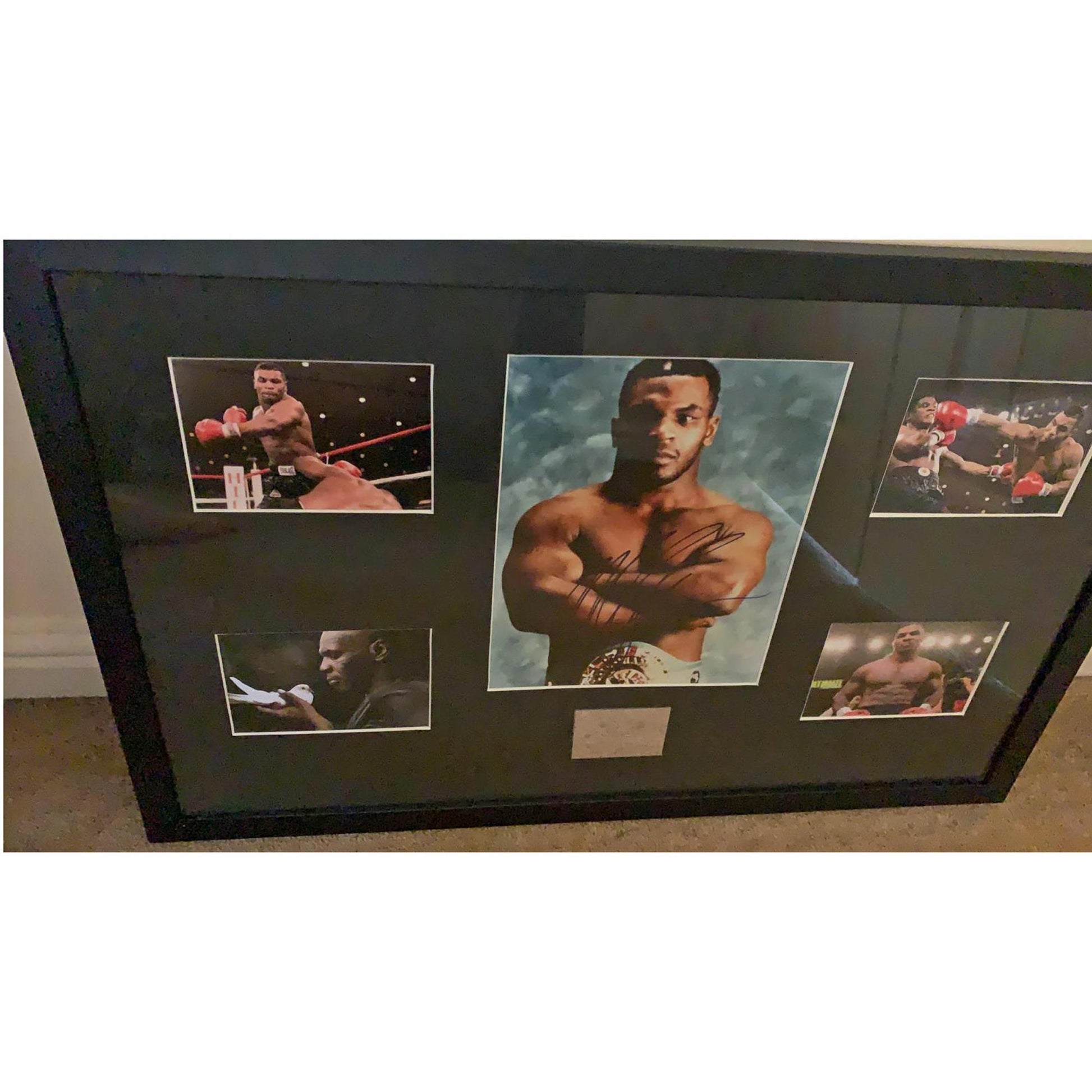 Mike Tyson Montage Collectable Memorabilia Signed Frame